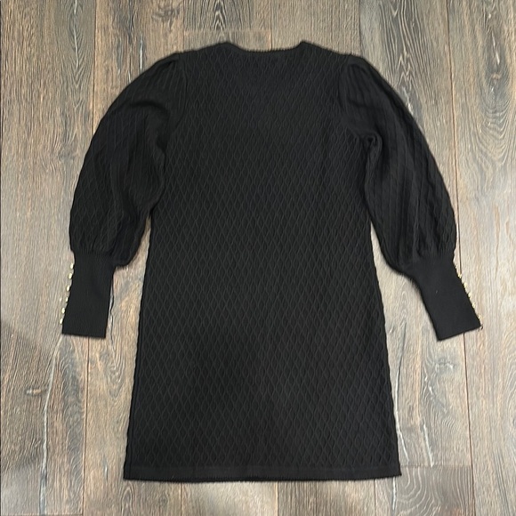 Lilly Pulitzer Black Knit Dress with Gold Button Accents - Picture 3 of 6